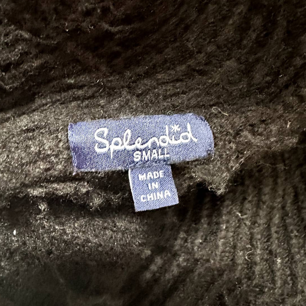 Splendid Chunky Cozy Wool Blend Cardigan Black Size Small - Picture 5 of 16